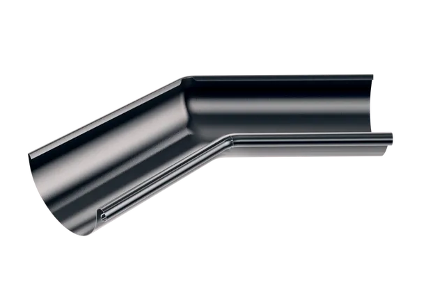 RoofArt Black Steel 135° Internal Gutter Corner 150mm