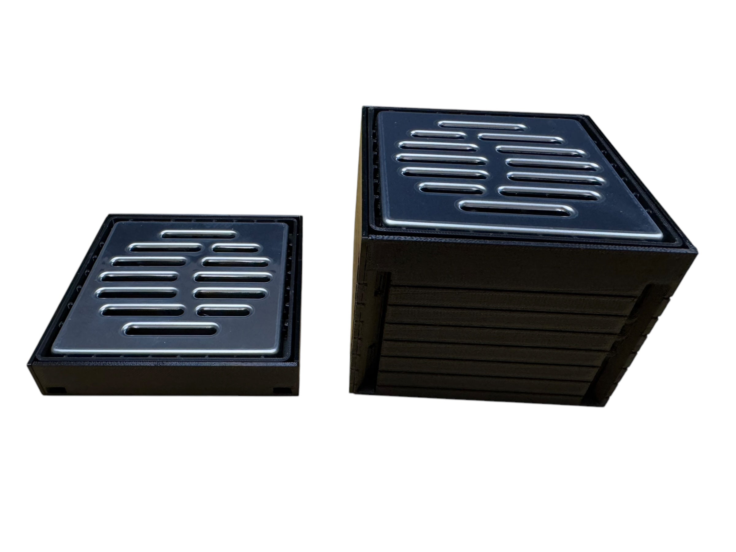 DekDrain Vela A15 Slot Channel Drain Inspection Hatch / Corner (Plastic Grating)