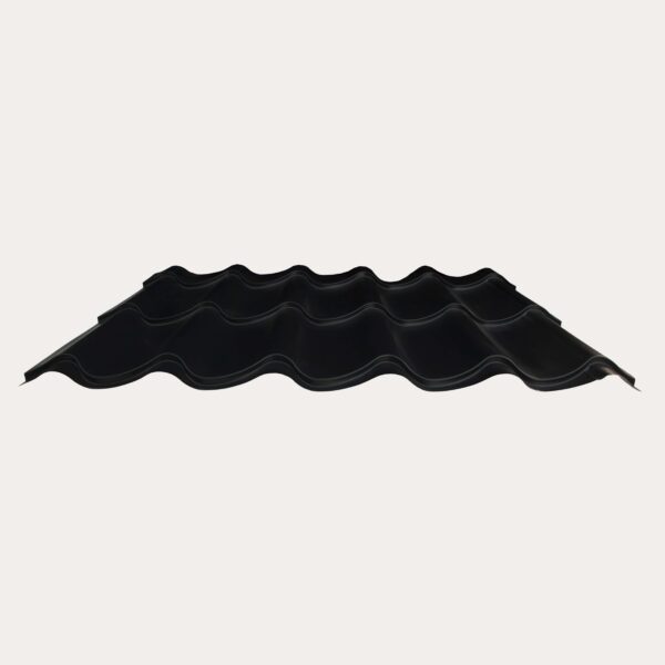 Hornsey Plastisol Coated Pan Tile Effect Roofing Sheet (33/1000) - Jet Black