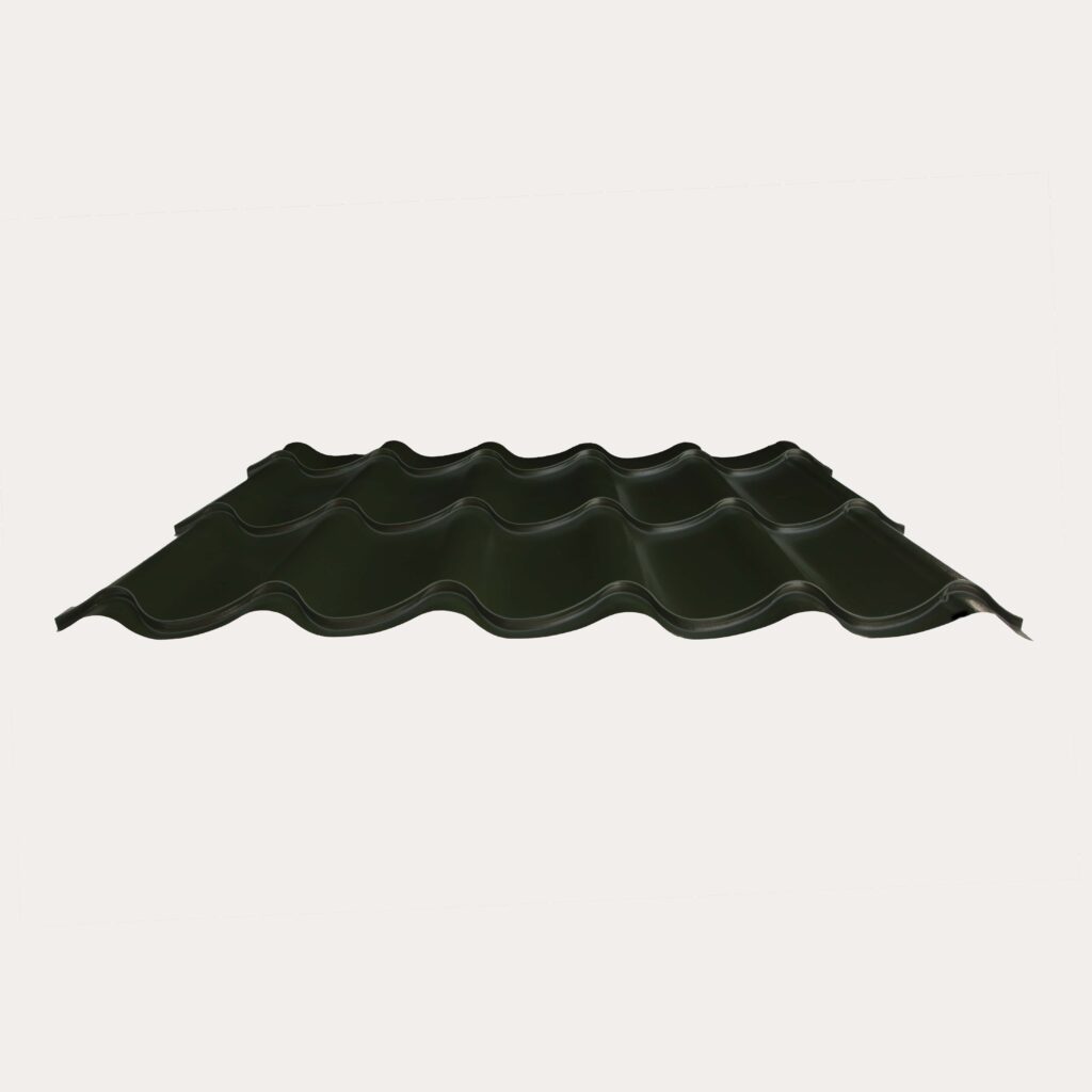 Hornsey Plastisol Coated Pan Tile Effect Roofing Sheet (33/1000) - Juniper Green