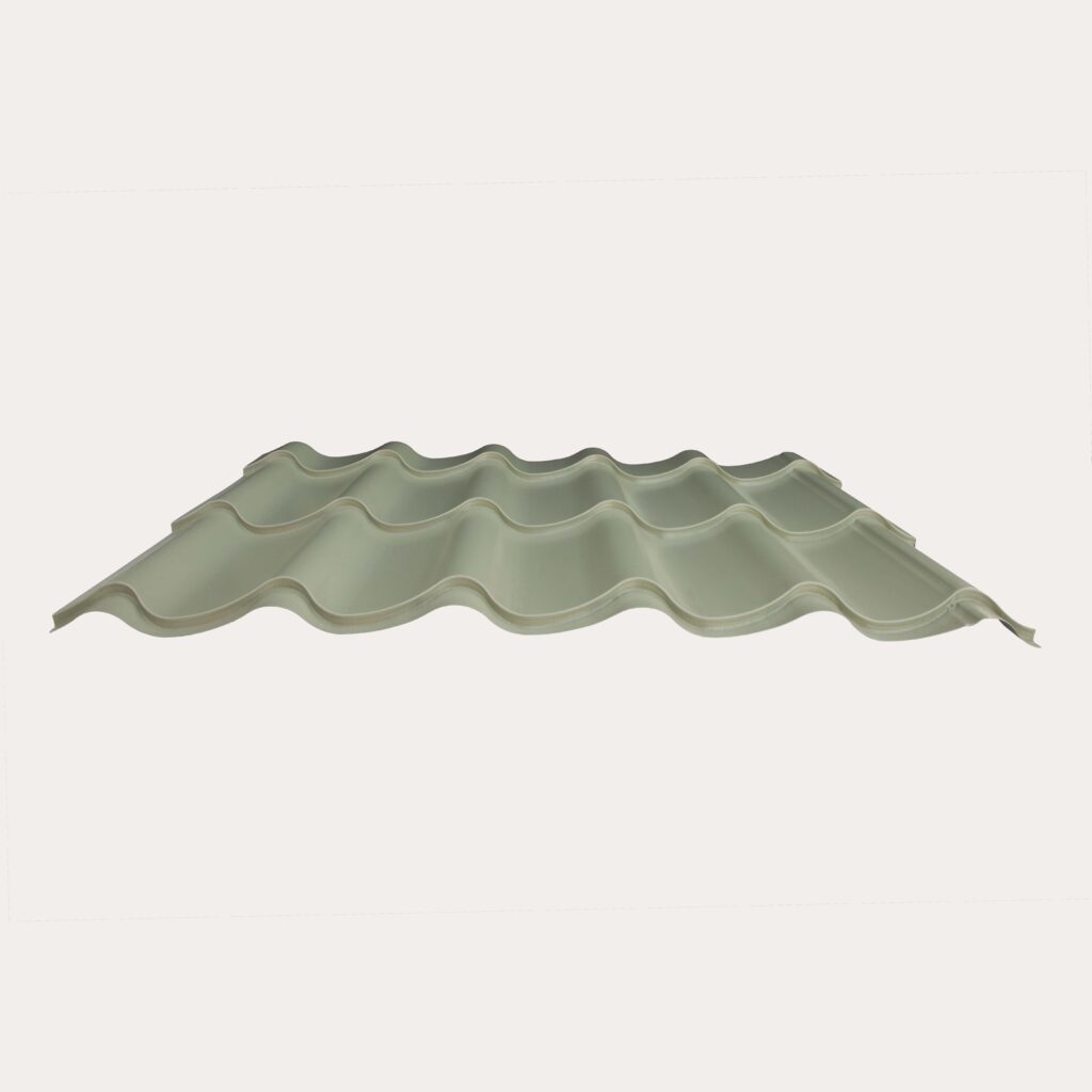 Hornsey Plastisol Coated Pan Tile Effect Roofing Sheet (33/1000) - Moorland Green