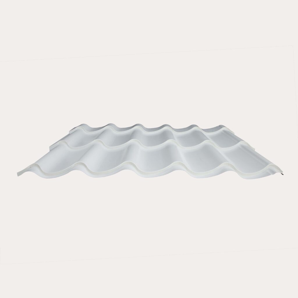 Hornsey Plastisol Coated Pan Tile Effect Roofing Sheet (33/1000) - Pure White
