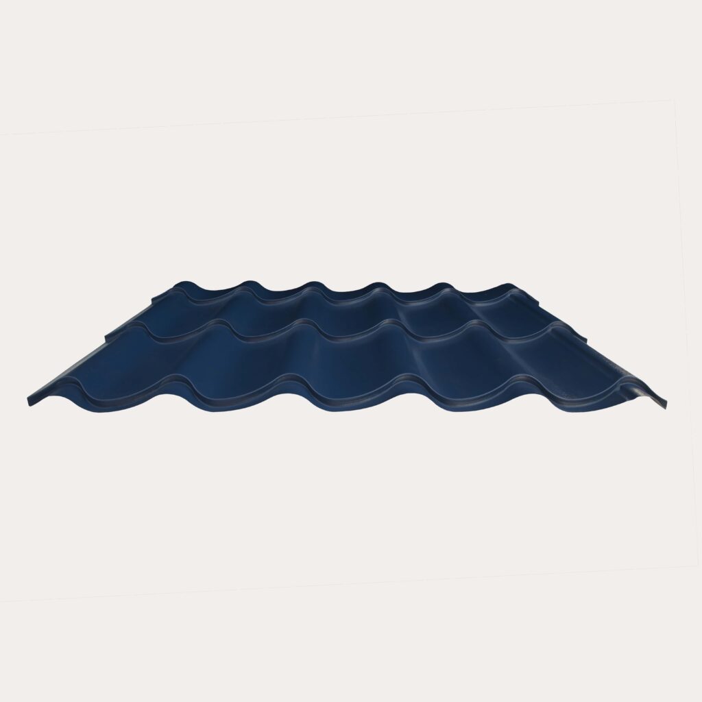 Hornsey Plastisol Coated Pan Tile Effect Roofing Sheet (33/1000) - Sargasso Blue