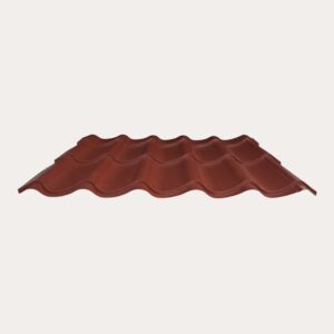 Hornsey Plastisol Coated Pan Tile Effect Roofing Sheet (33/1000) - Terracotta Red