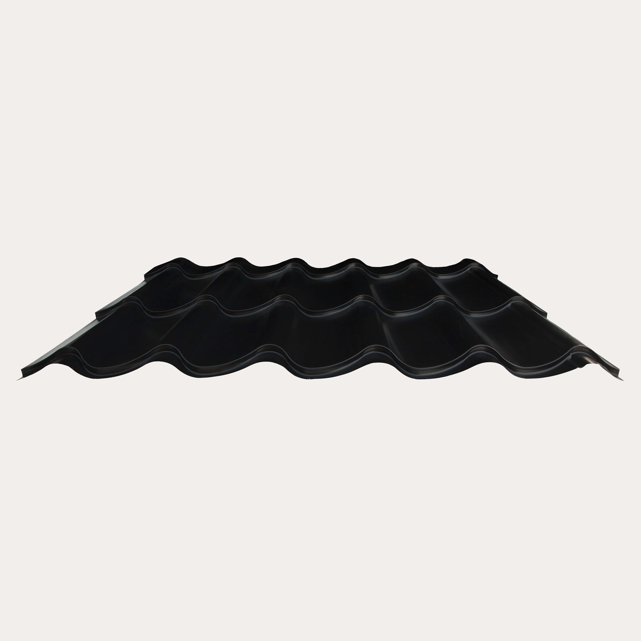 Hornsey Wrinkle Polyester Coated Pan Tile Effect Roofing Sheet (33/1000) - Jet Black