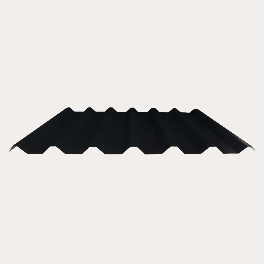 Hornsey Wrinkle Polyester Coated Box Profile Roofing Sheet (34/1000) - Jet Black