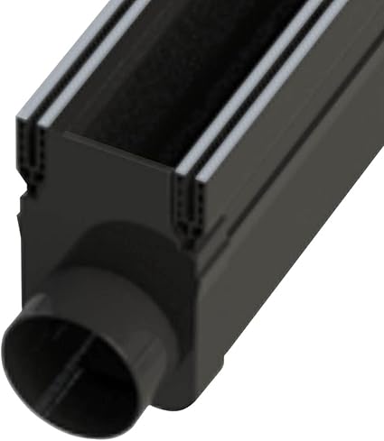 Alusthetic PVC Threshold Channel Drain End Cap with Horizontal Outlet