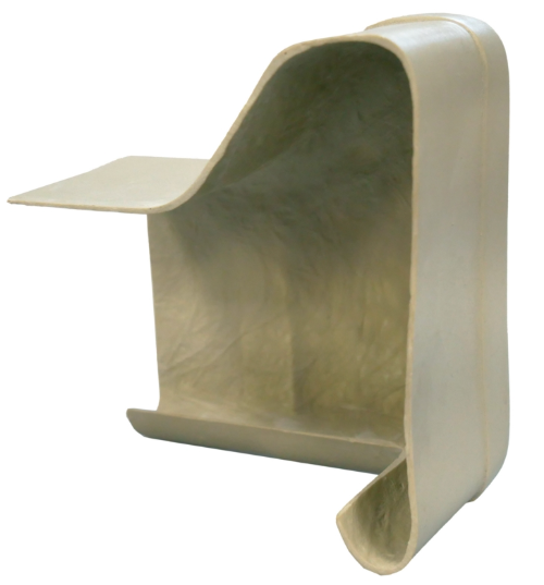 CFS A200 Drip to B260 Raised Edge Fibreglass Roofing GRP Corner