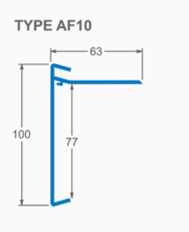 Aluminium Felt Roof Edge Trim Type AF10 - 2.5m