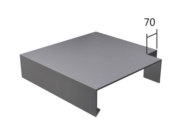 Alutec Aluminium Coloured Wall Coping 90° External Angle Corner - White