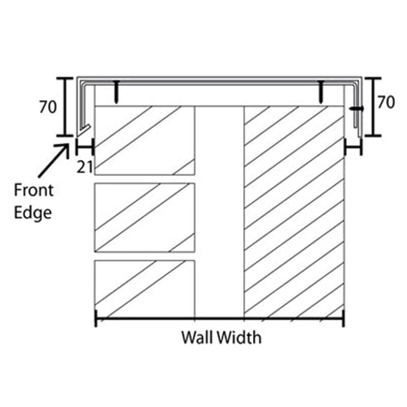 Alutec Aluminium Coloured Wall Coping Internal 90° Angle Corner - Black