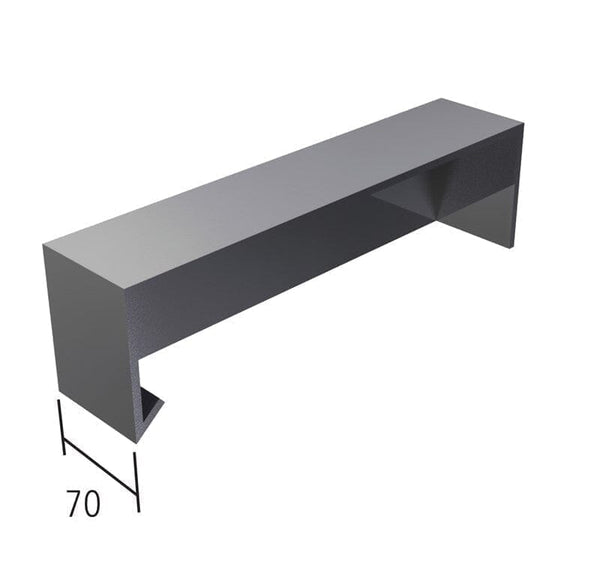 Alutec Aluminium Coloured Wall Coping Left Hand Stop End Piece - Coloured