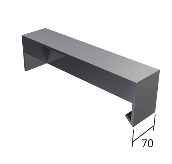Alutec Aluminium Coloured Wall Coping Right Hand Stop End Piece - Grey