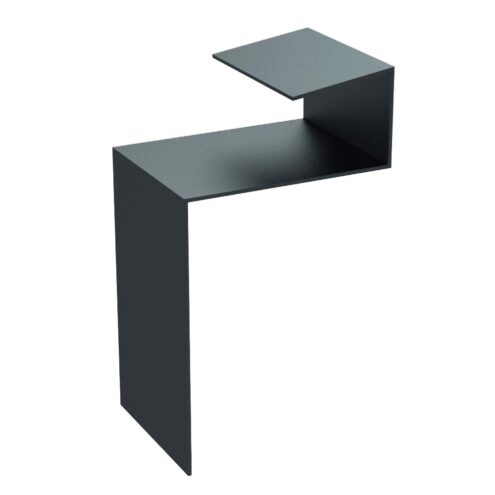 Black aluminium dry verge jointer for 18mm fibre cement slate trim