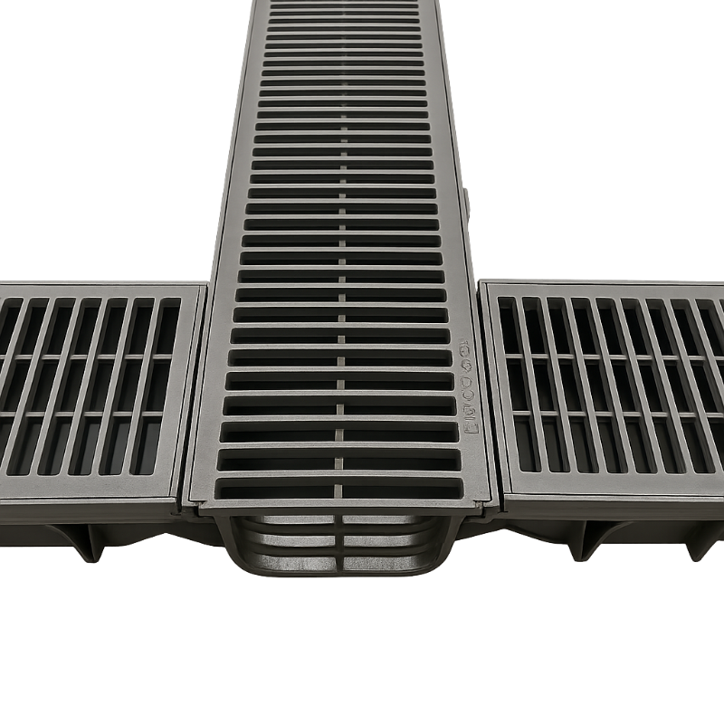 DekDrain Vela A15 Channel Drain - 1m (Plastic Grate)