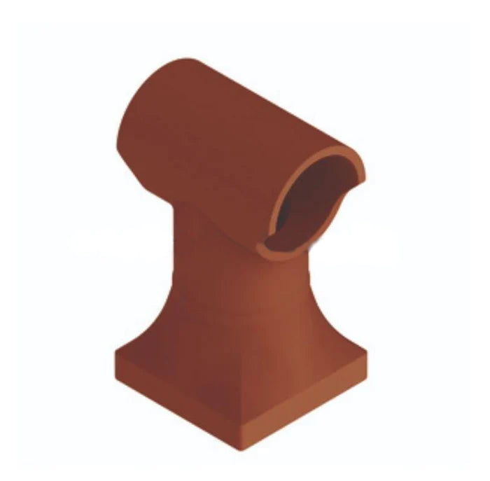Clay Decorative Fuel Effect Chimney Pot with Square Base