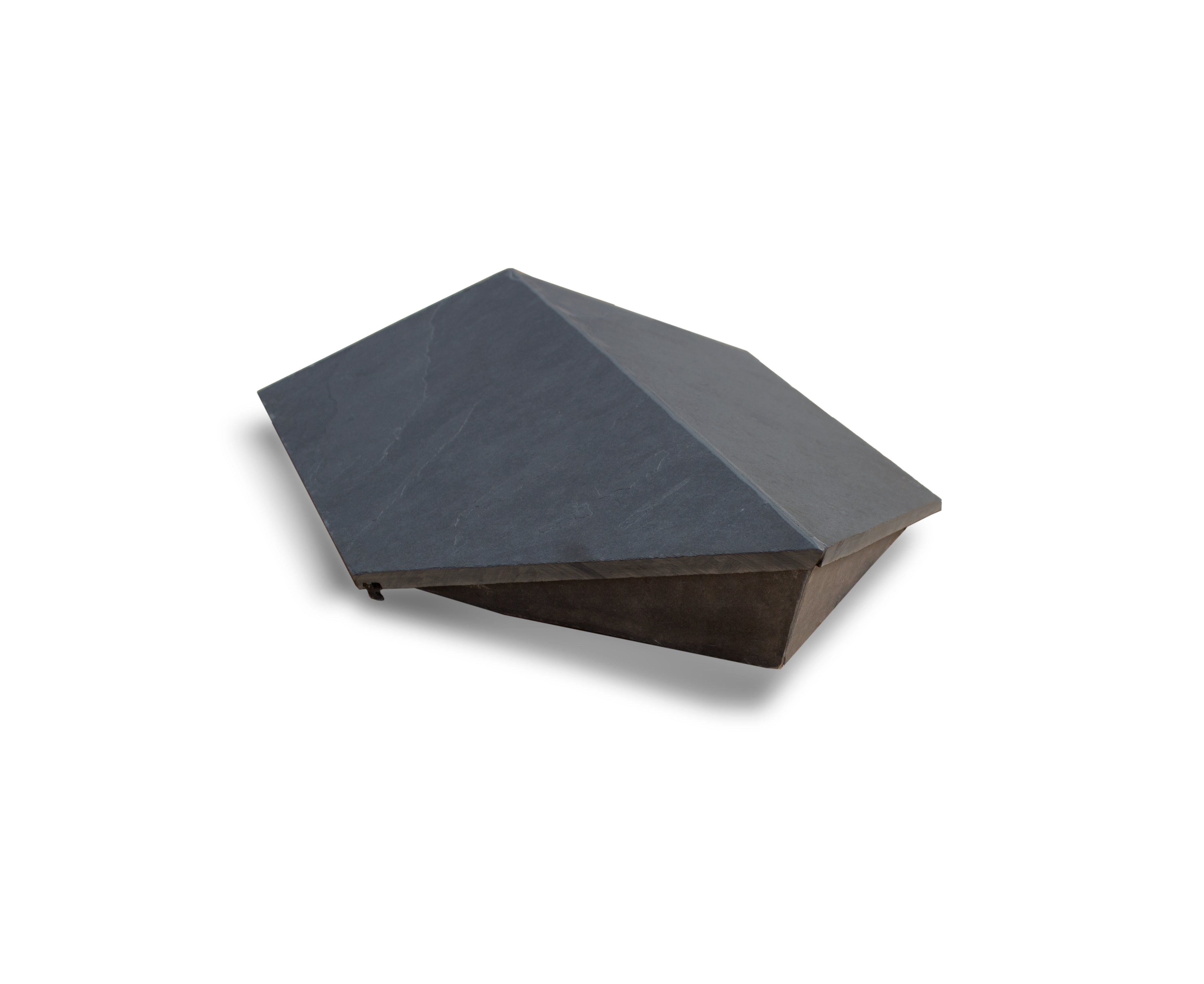 Mayan Natural Slate Graphite Hip End Tile - All-in-One