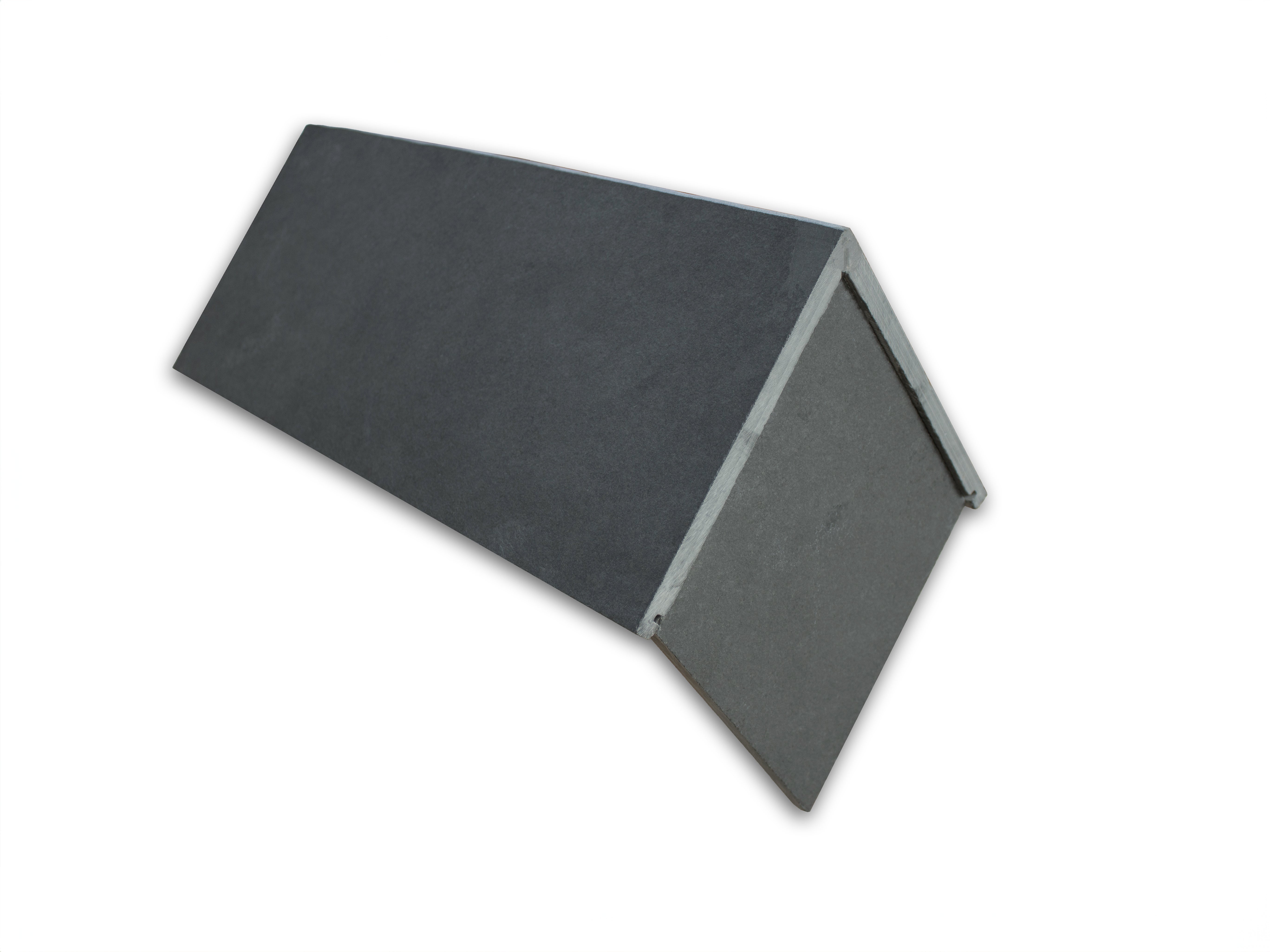 Mayan Natural Slate Graphite Block End Ridge Tile - Classic