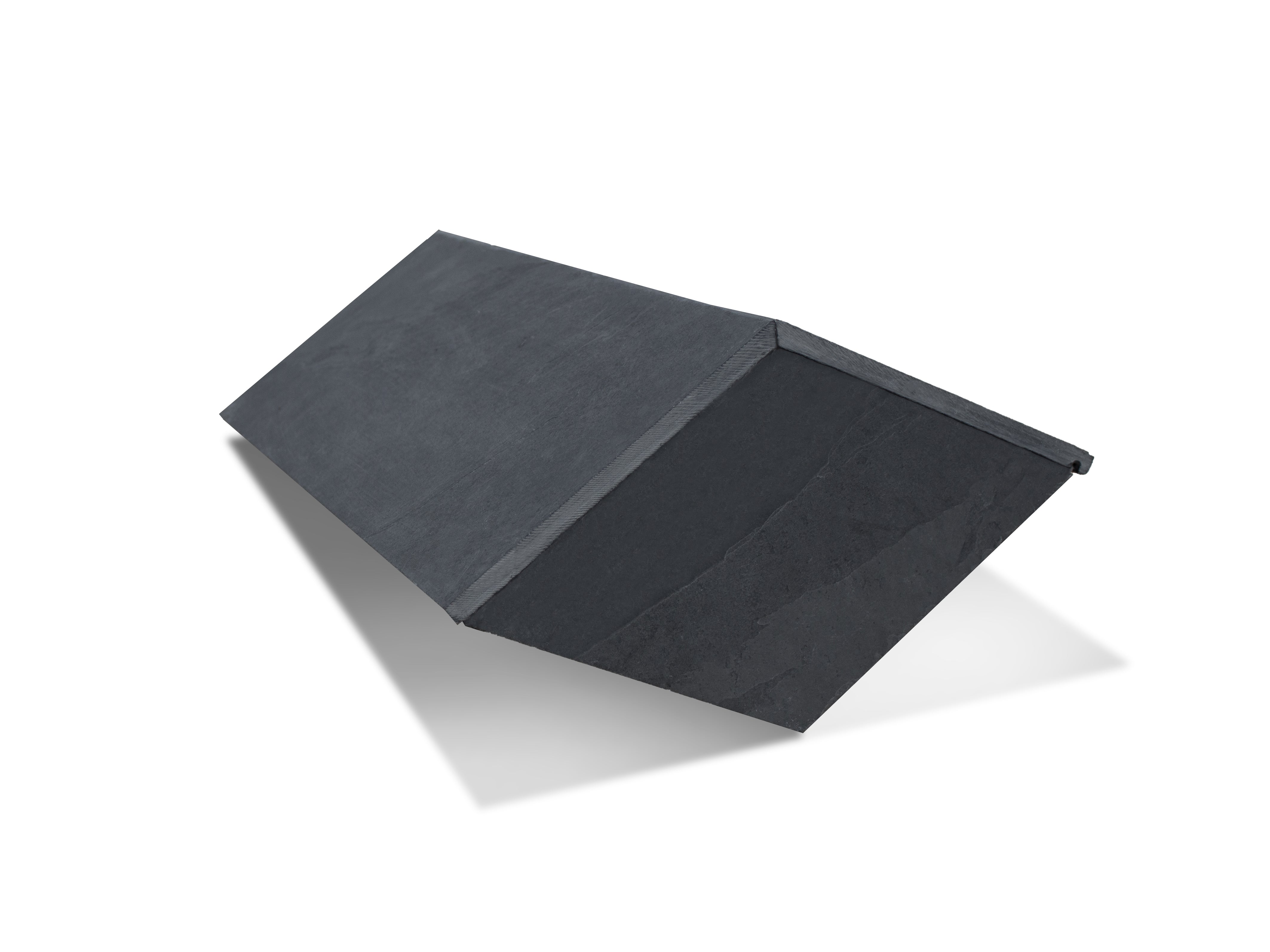 Mayan Natural Slate Graphite Block End Ridge Tile - Classic