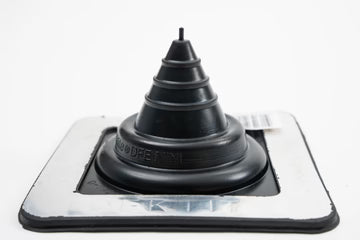 Black rubber funnel on a white background
