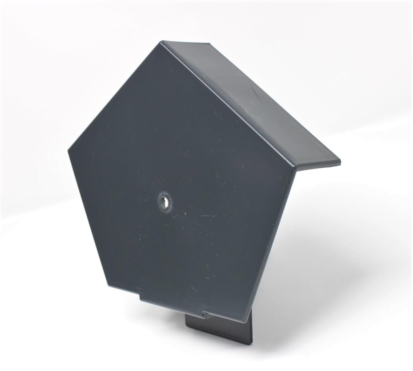 European Plastics PVC Continuous Dry Verge Angled Ridge End Cap 'D' Type for High Profile Concrete Tiles