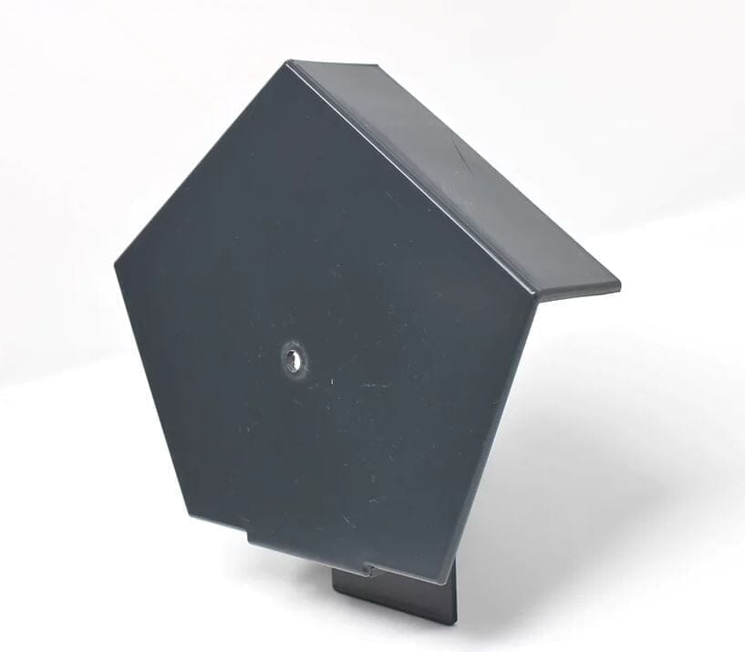 European Plastics PVC Continuous Dry Verge Angled Ridge End Cap 'M' Type for Thin Leading Edge Concrete Tiles