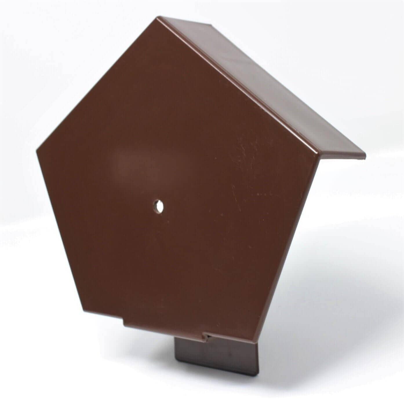 European Plastics PVC Continuous Dry Verge Angled Ridge End Cap 'R' Type for Concrete Tiles