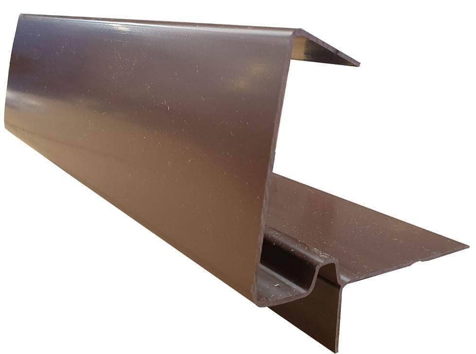 European Plastics PVC Continuous Dry Verge 'D' Type for High Profile Concrete Tiles