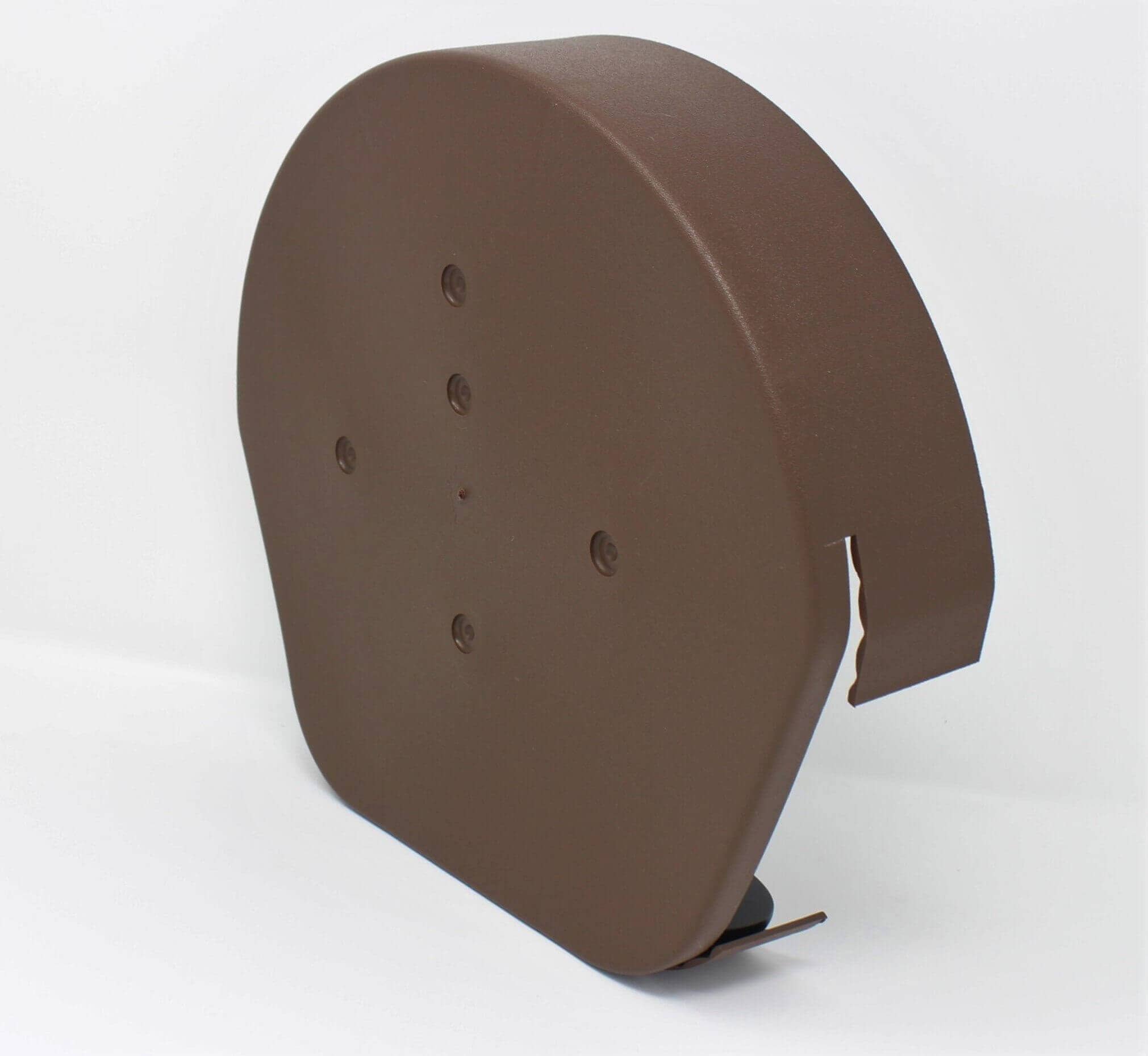European Plastics PVC Continuous Dry Verge Half Round Ridge End Cap 'D' Type for High Profile Concrete Tiles