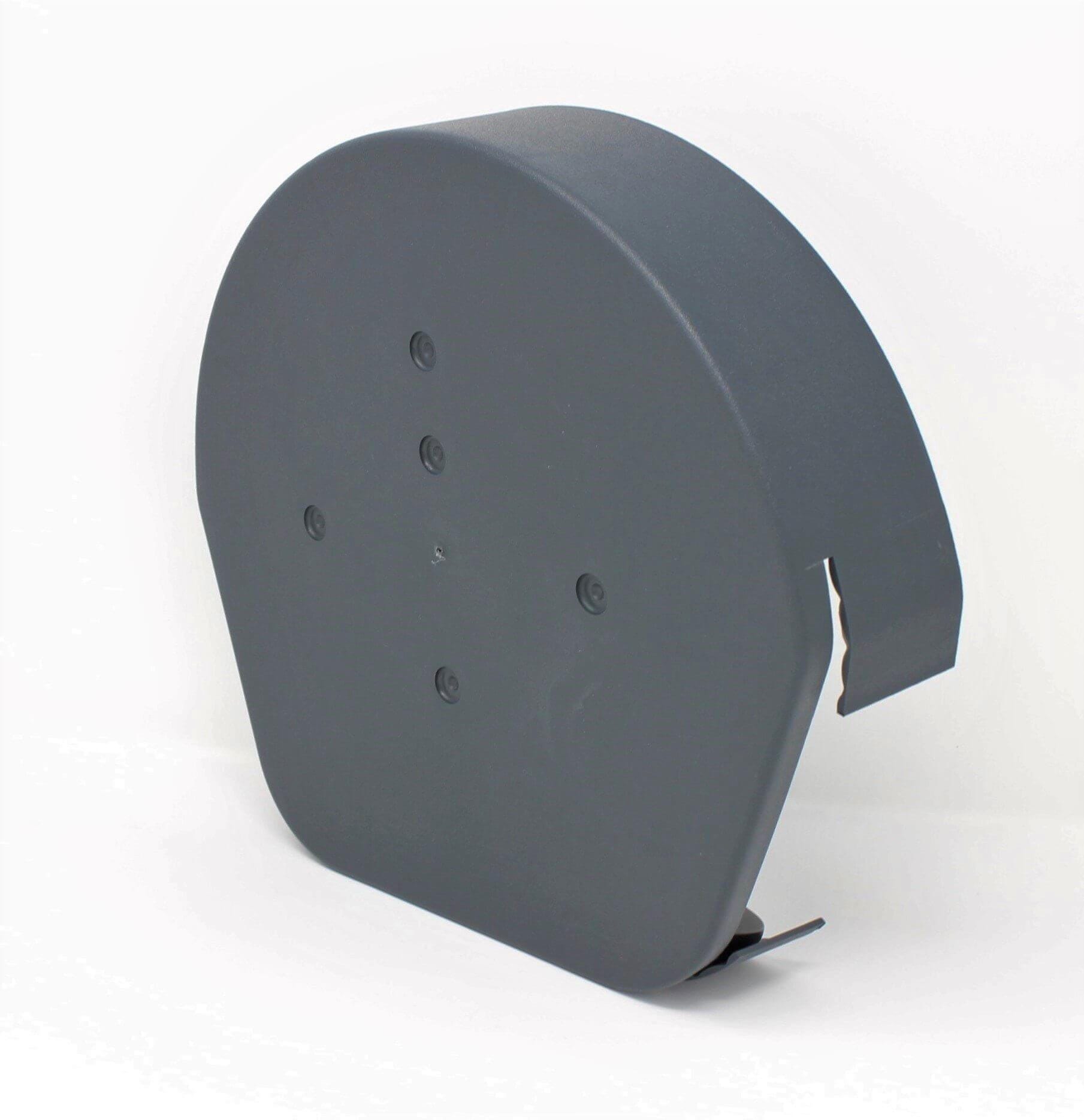 European Plastics PVC Continuous Dry Verge Half Round Ridge End Cap 'D' Type for High Profile Concrete Tiles