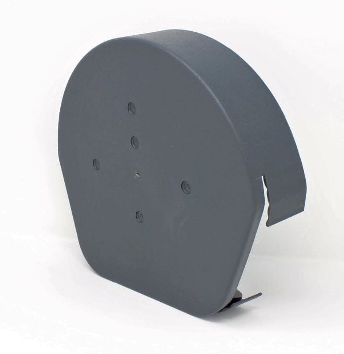 European Plastics PVC Continuous Dry Verge Half Round Ridge End Cap 'M' Type for Thin Leading Edge Concrete Tiles