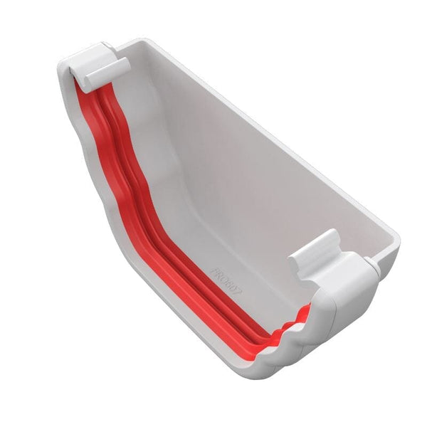 Freeflow Ogee Style Plastic Guttering External Stop End - White