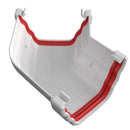 Freeflow Ogee Style Plastic Guttering Stopend Outlet - White - Roofing Supplies UK