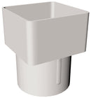 Freeflow Plastic Square to Round Pipe Adaptor - White - Roofing Supplies UK
