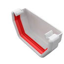 Freeflow Square Style Plastic Guttering External Stopend - White - Roofing Supplies UK