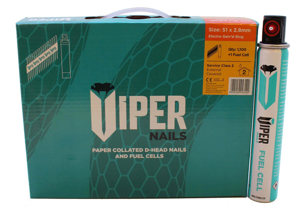 Galvanised Viper Nails (51x2.8mm) RG Galv'd HANDY Pack (1100)