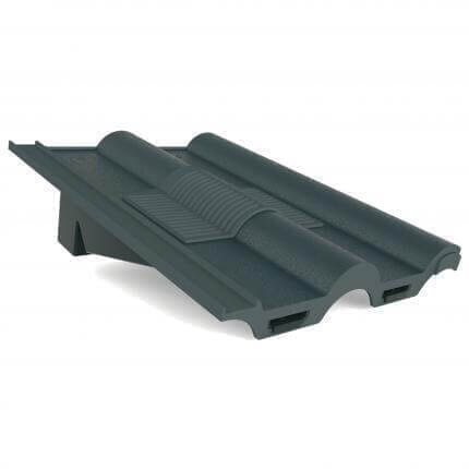 Manthorpe Double Roman In-Line Roof Tile Vent - Grey