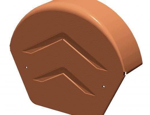Manthorpe SmartVerge PVCu Rounded Ridge End Caps - Pack of 2