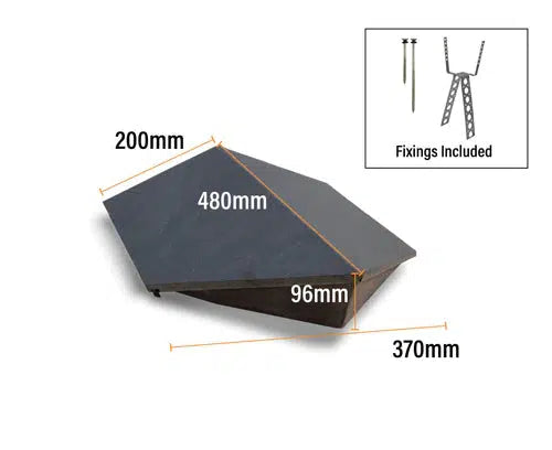 Mayan Natural Slate All-in-One RealRidge Graphite Hip End Tile 500mm