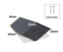 Mayan RealRidge Natural Slate Overlap Block End Ridge Tile 500mm - Roofing Supplies UK