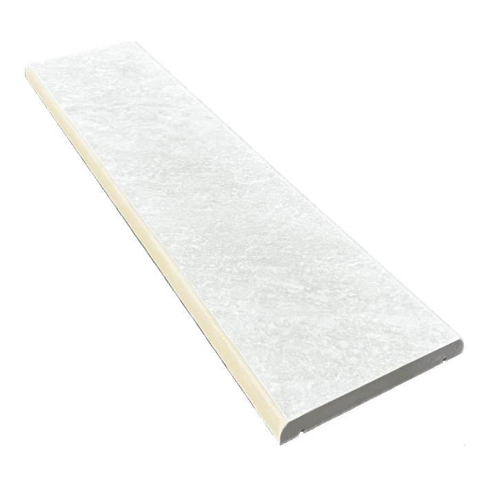 Castle Quartz White porcelain coping stone 150x600mm 20mm thick with double sided drip checks