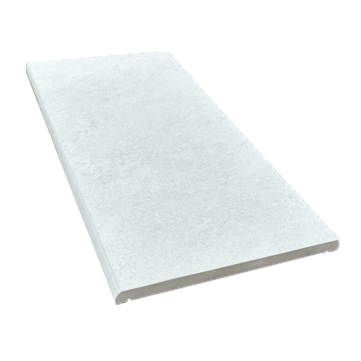 Castle Quartz White porcelain coping stone 300x600mm 20mm thick with double sided drip checks