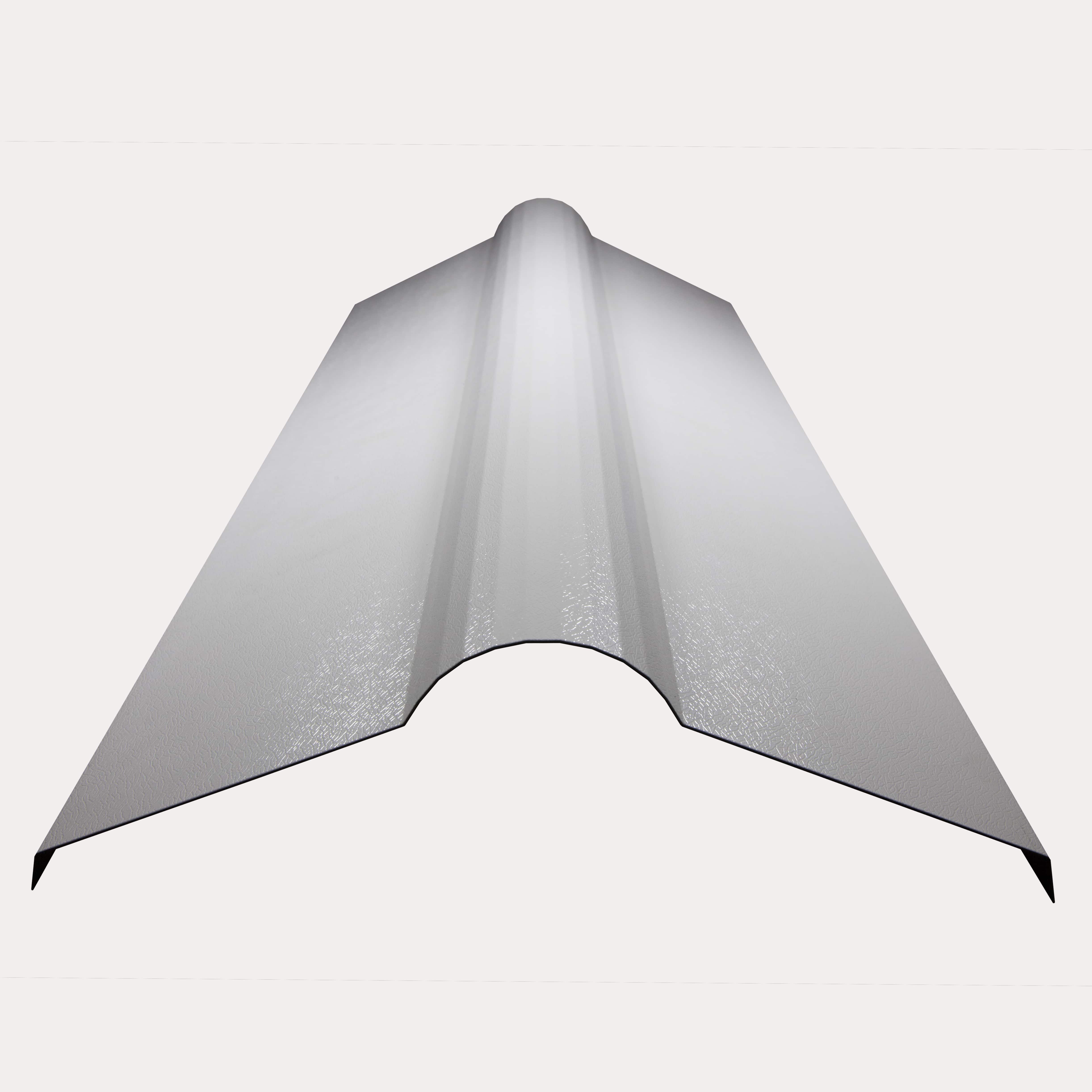 Hornsey Plastisol Coated Roll-Top Ridge Cap Flashing - Pure White - Pack of 3