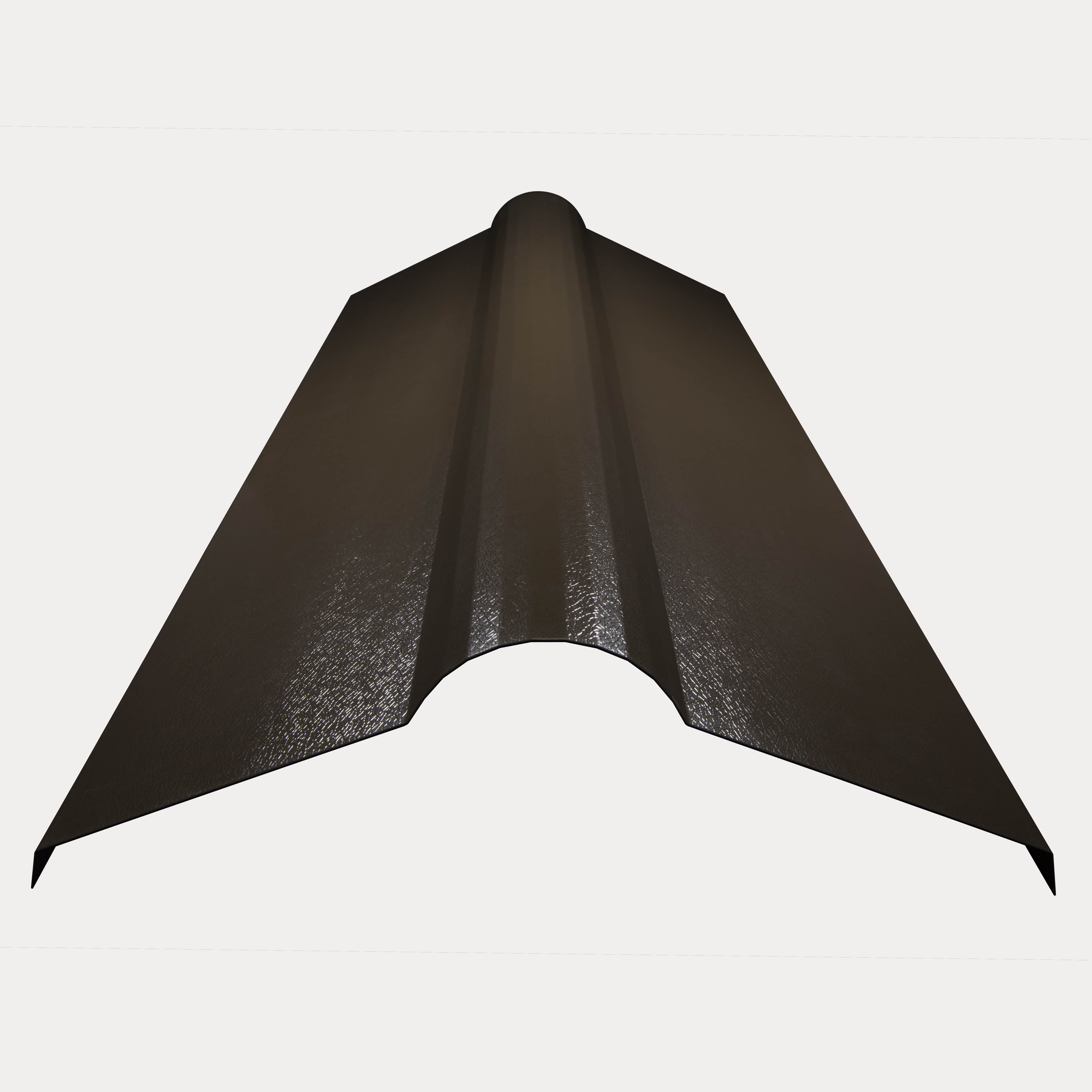 Hornsey Plastisol Coated Roll-Top Ridge Cap Flashing - Vandyke Brown - Pack of 3