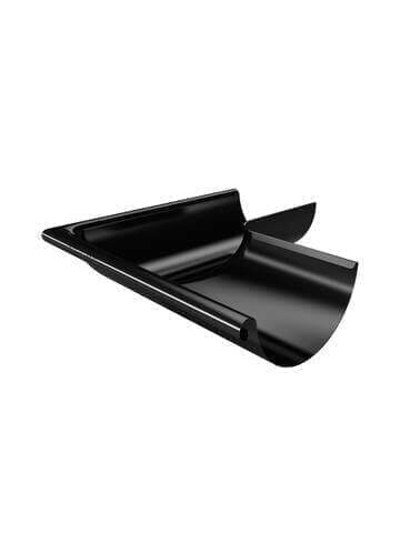 RoofArt Black Steel 135° External Gutter Corner 150mm