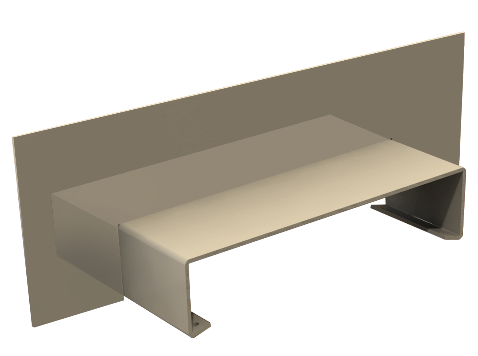 Alumasc Aluminium Skyline 632mm Standard Coping - Upstand Stop End