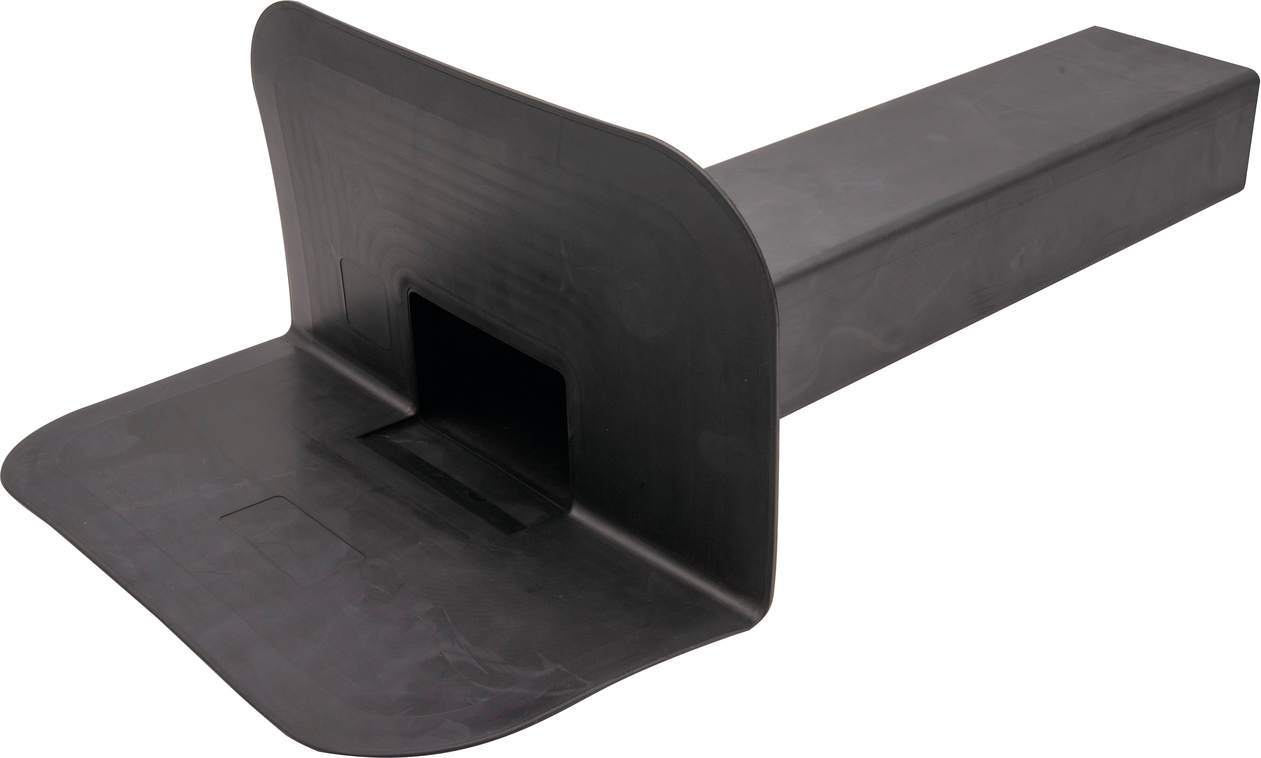 DEKS Corner Fitting EPDM Smooth Flange Horizontal Parapet Drain Square