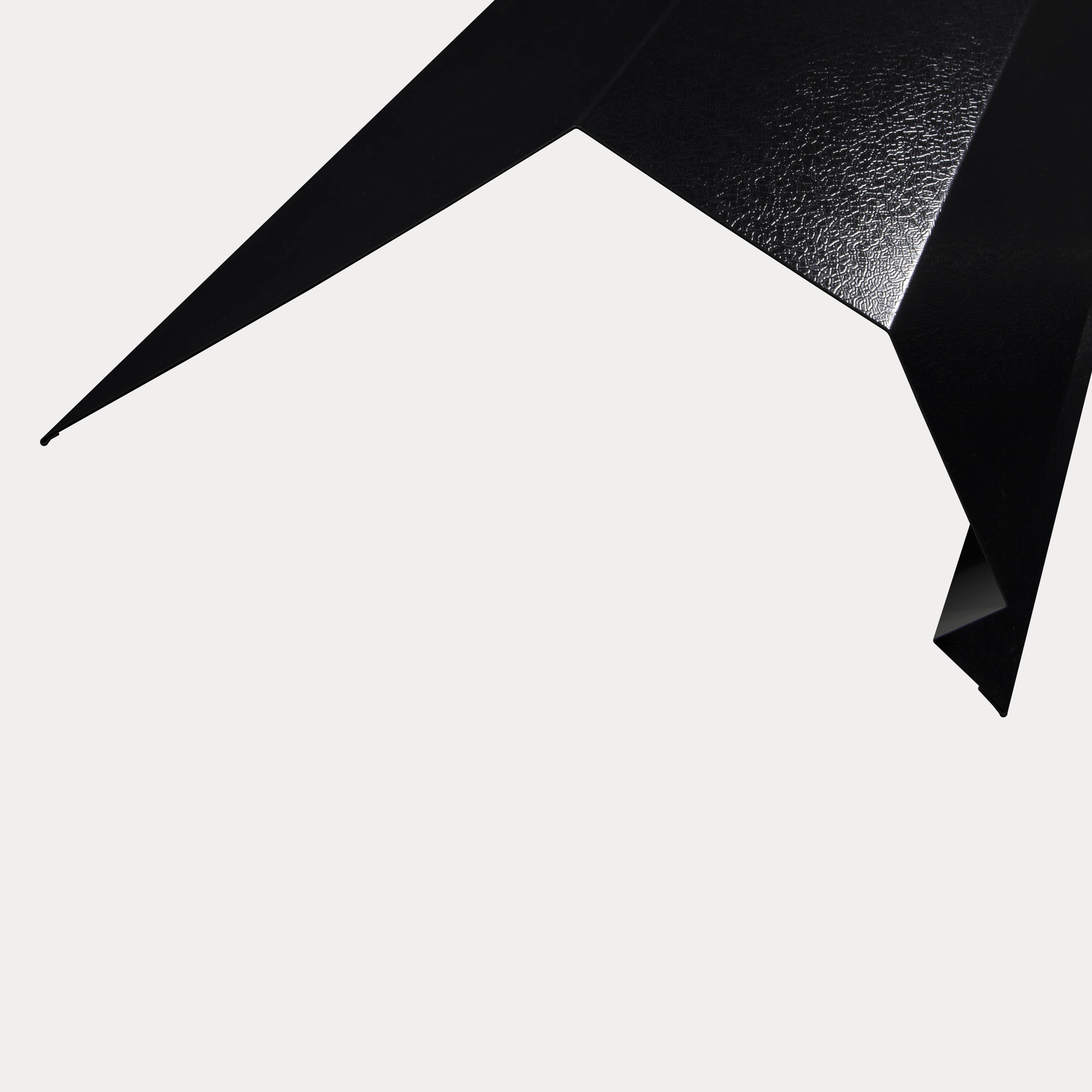 Hornsey Plastisol Coated Trimline Bargeboard Flashing - Jet Black