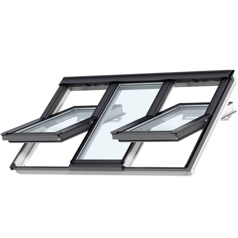 VELUX GPLS FFKF08 2066 3 in 1 Manual White Painted Top Hung Triple Glazed Roof Window