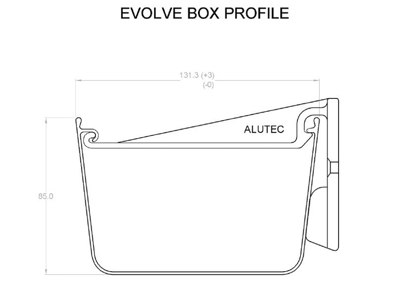 Alutec Evolve Aluminium Box Gutter 3m